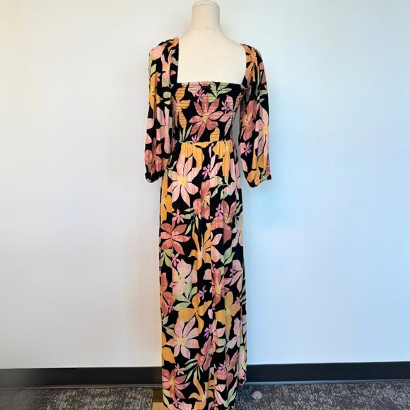 Billabong Floral Long Sleeve Maxi Dress - Picture 2 of 2